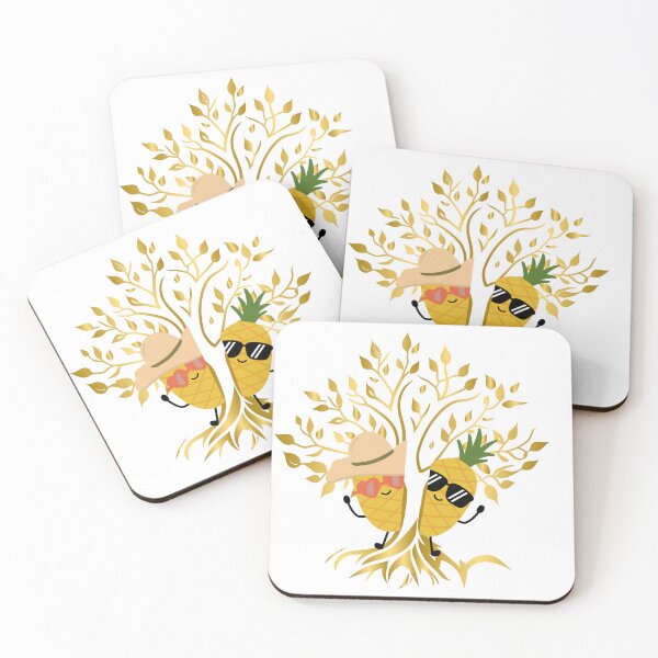 Item preview, Gold Pineapple Tree – Tropical Luxury Fruit Illustration designed and sold by chanshoping.