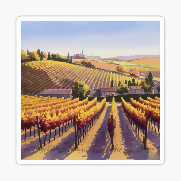 Item preview, Logrono Vineyards: Warm Afternoon Light in Early Autumn designed and sold by LSV-Art.