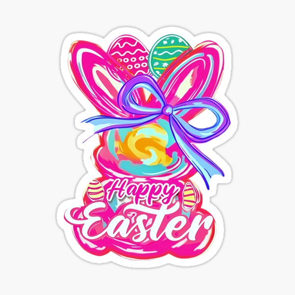 Item preview, brushstoke easter bunny, easter coquette bow, bunny coquette bows & retro preppy designs for shirts, crafts, mugs designed and sold by InnovaArts1.