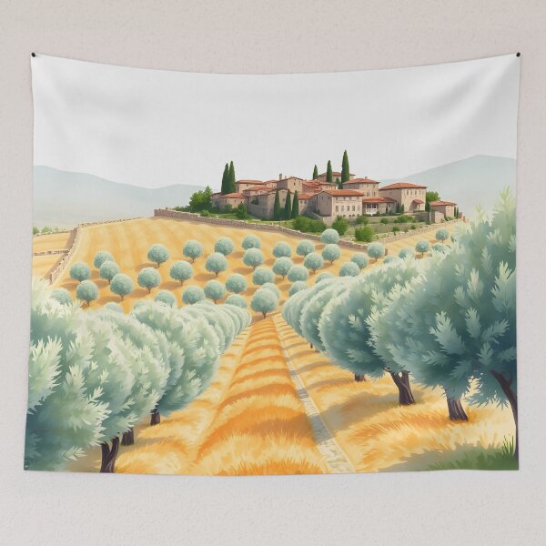 Item preview, Montefioralle Olive Groves: Late Summer Afternoon Light designed and sold by LSVart.