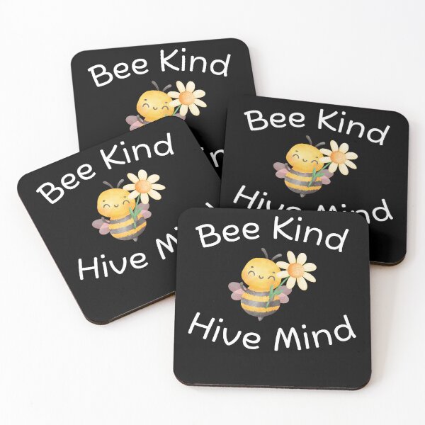 Item preview, Bee Kind, Hive Mind - White designed and sold by DesignsByDinger.