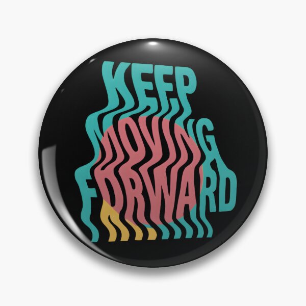 Item preview, Keep Moving Forward – Wavy Optical Illusion Motivational Design designed and sold by Maximilianos.
