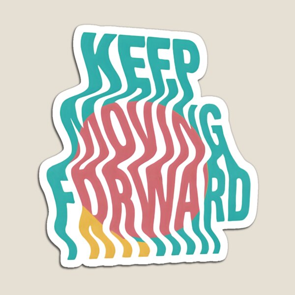 Item preview, Keep Moving Forward – Wavy Optical Illusion Motivational Design designed and sold by Maximilianos.