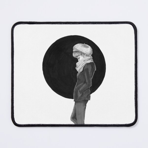 Item preview, "Shy" - Pensive Woman Thinking - Traditional Illustrated Drawing designed and sold by SChristineBrink.