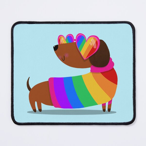 Item preview, Rainbow Dachshund Dog designed and sold by poket.piktures.