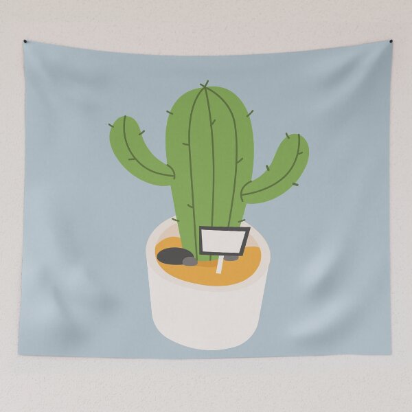 Item preview, Flat Design Illustration with Cactus Pot  designed and sold by AlginaPugachova.