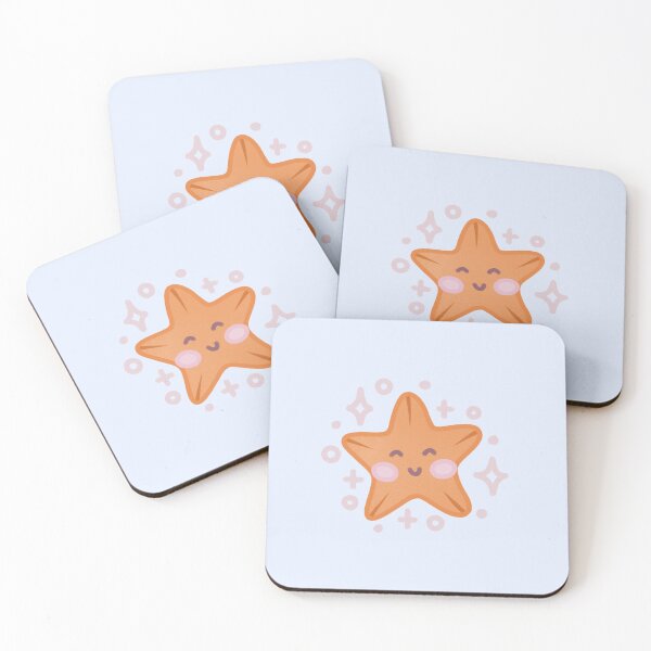 Item preview, cute smiling starfish designed and sold by winterpumpkin.