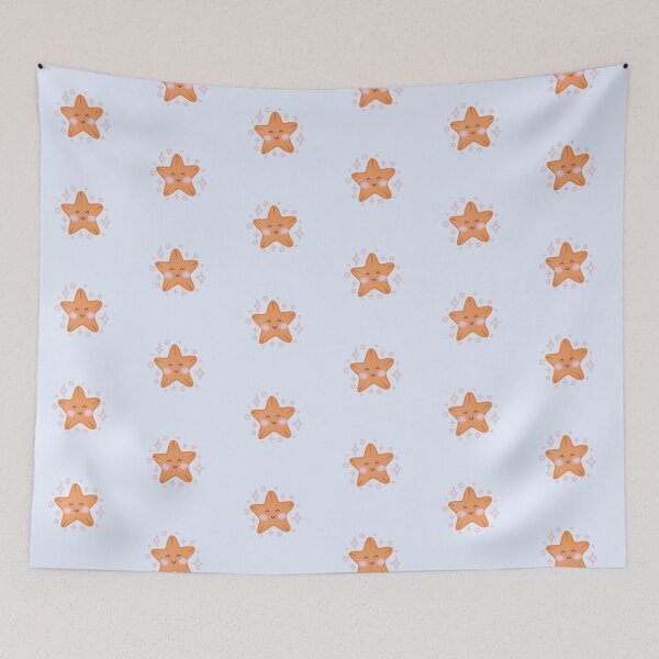 Item preview, cute smiling starfish designed and sold by winterpumpkin.