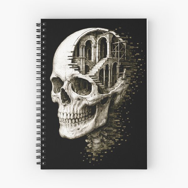 Item preview, Skull Citadel – Surreal Gothic Stairway Architecture Illustration designed and sold by Shoot-The-Moon.
