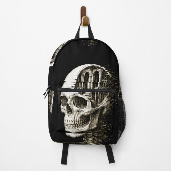 Item preview, Skull Citadel – Surreal Gothic Stairway Architecture Illustration designed and sold by Shoot-The-Moon.