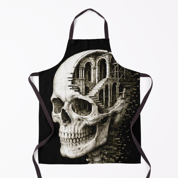 Item preview, Skull Citadel – Surreal Gothic Stairway Architecture Illustration designed and sold by Shoot-The-Moon.