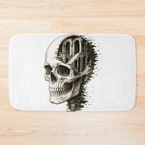 Item preview, Skull Citadel – Surreal Gothic Stairway Architecture Illustration designed and sold by Shoot-The-Moon.