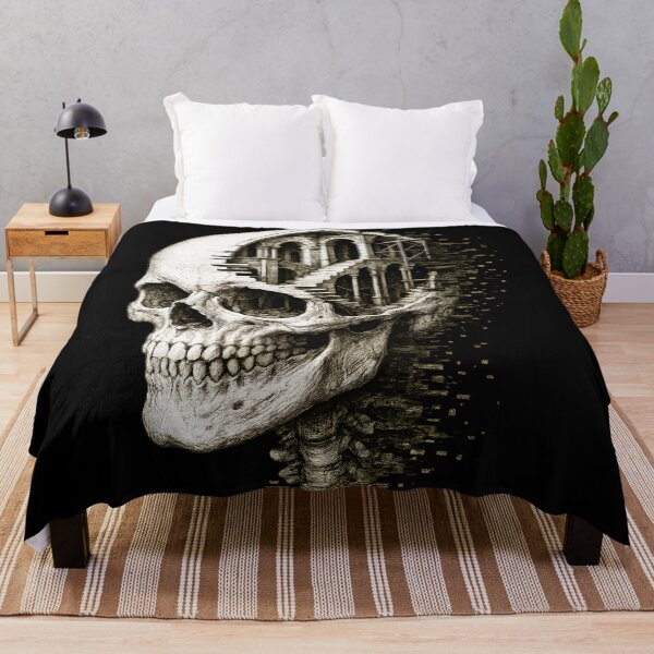 Item preview, Skull Citadel – Surreal Gothic Stairway Architecture Illustration designed and sold by Shoot-The-Moon.