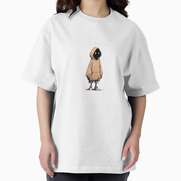 Item preview, Shadow Figure in Oversized Hoodie – Minimal Moody Sketch designed and sold by Alphakenon.