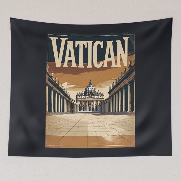Item preview, A Vintage Illustration of the Vatican designed and sold by GoodOldVintage.