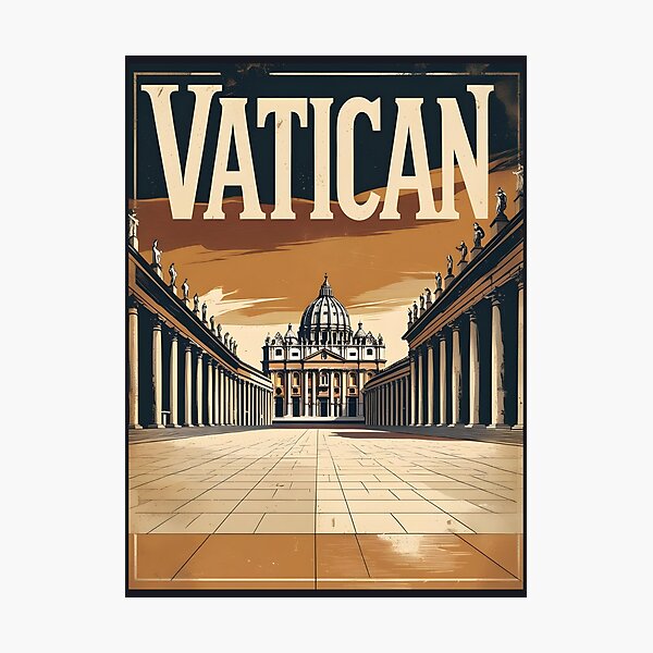 Item preview, A Vintage Illustration of the Vatican designed and sold by GoodOldVintage.