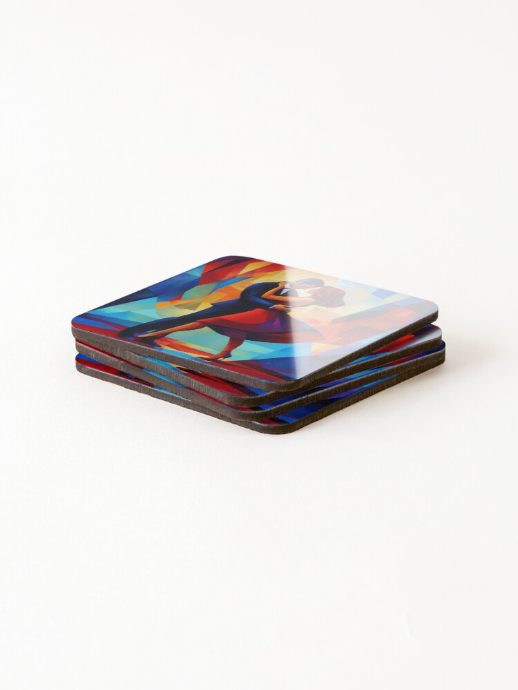 Thumbnail 4 of 5, Coasters (Set of 4), Abstract Couple Dancing designed and sold by Rtymer.