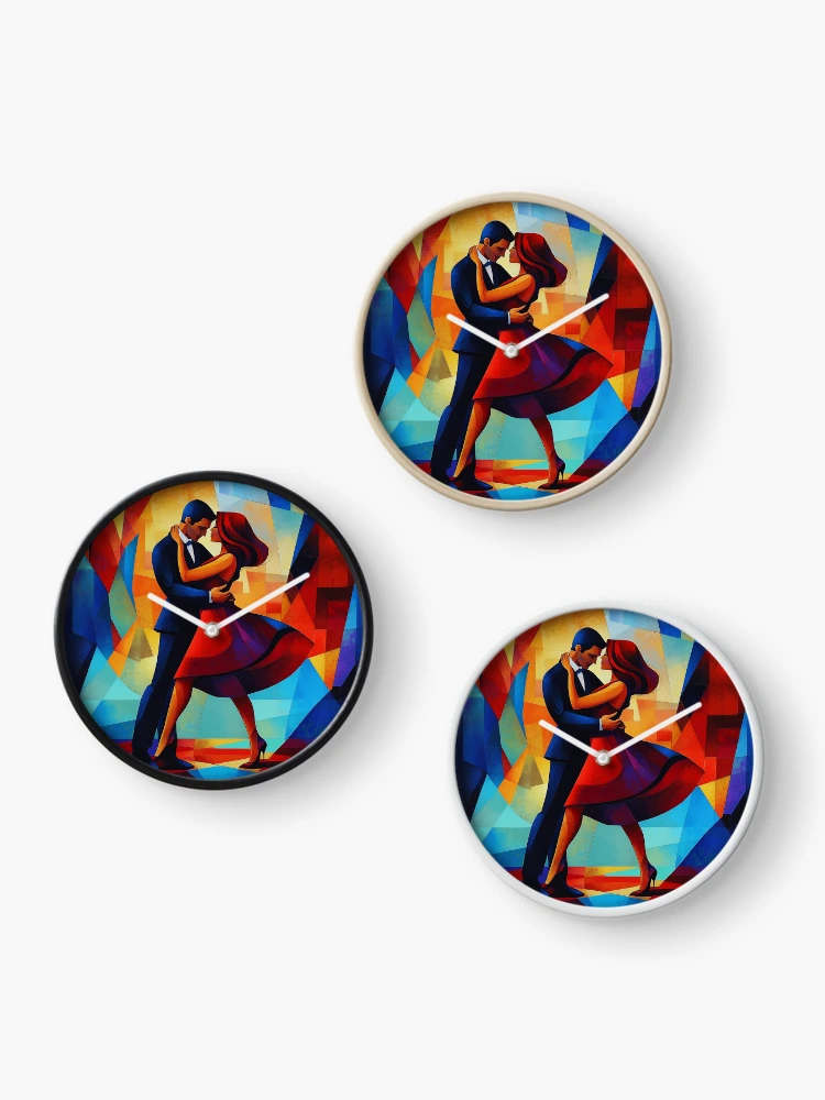 Thumbnail 3 of 4, Clock, Abstract Couple Dancing designed and sold by Rtymer.