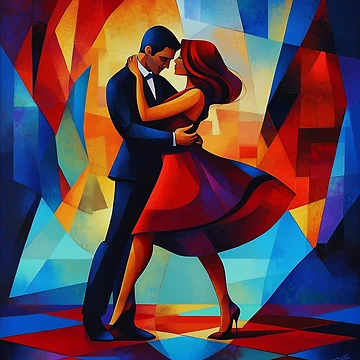 Artwork thumbnail, Abstract Couple Dancing by Rtymer