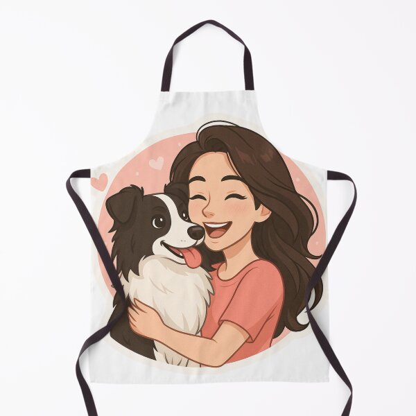 Item preview, Border Collie & Girl – Cute Cartoon Dog Lover Design designed and sold by GoodyPaws.