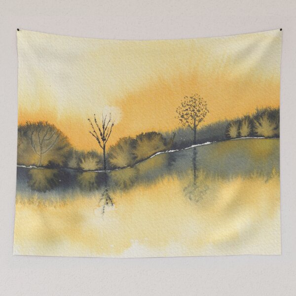 Item preview, Dramatic Sunset Loose Landscape designed and sold by The Elderberry Blossom.