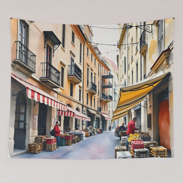 Item preview, Palermo Old Town Market Streets: Dawn Awakening designed and sold by LSVart.