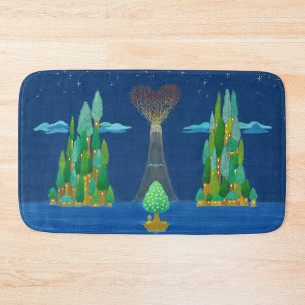 Item preview, Three friends travelling towards twin tree village islands designed and sold by greenPQBstudio.