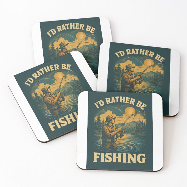 Item preview, I'd Rather Be Fishing Retro Scene designed and sold by dessertcruzing.