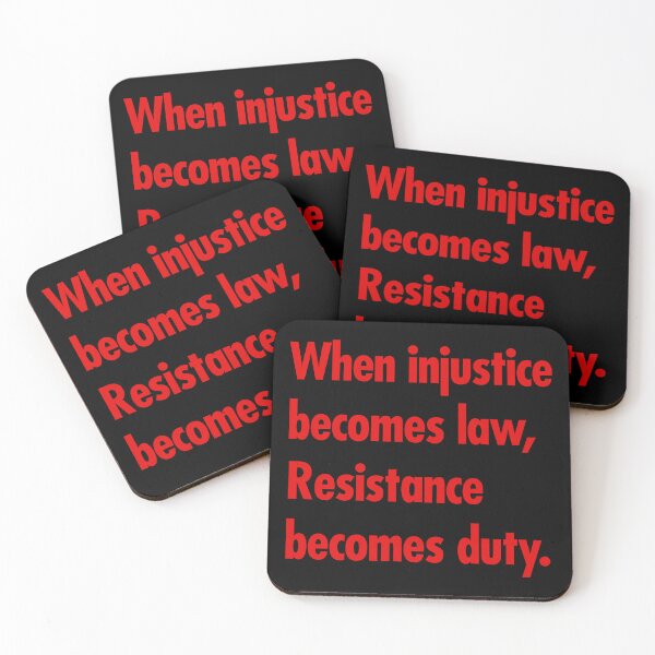 Item preview, When injustice becomes law Resistance becomes Duty - red designed and sold by Thelittlelord.
