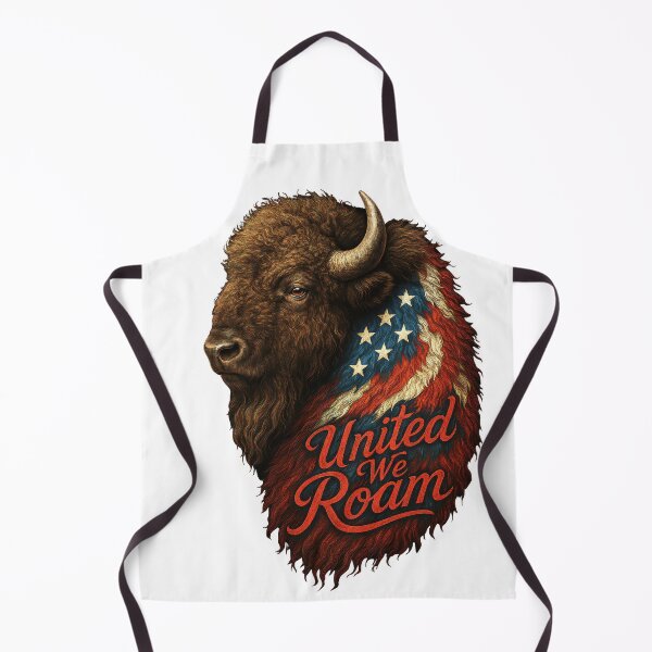 Item preview, United We Roam - Patriotic American Bison designed and sold by MyFishka.