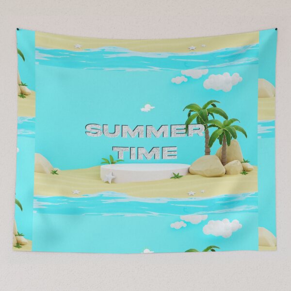 Item preview, Tropical Summer Time Beach Vibes Illustration designed and sold by Breaking Shop.
