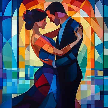 Artwork thumbnail, Abstract Couple Dancing by Rtymer