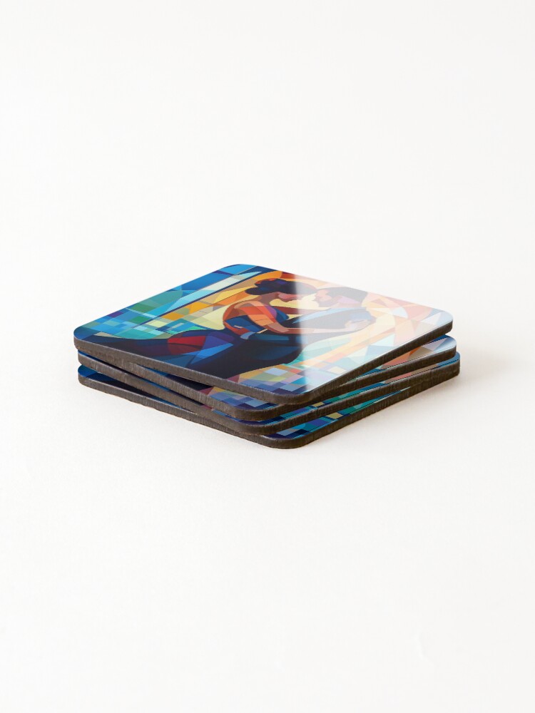 Thumbnail 4 of 5, Coasters (Set of 4), Abstract Couple Dancing designed and sold by Rtymer.