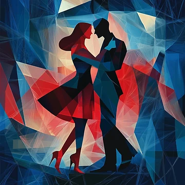 Artwork thumbnail, Abstract Couple Dancing by Rtymer
