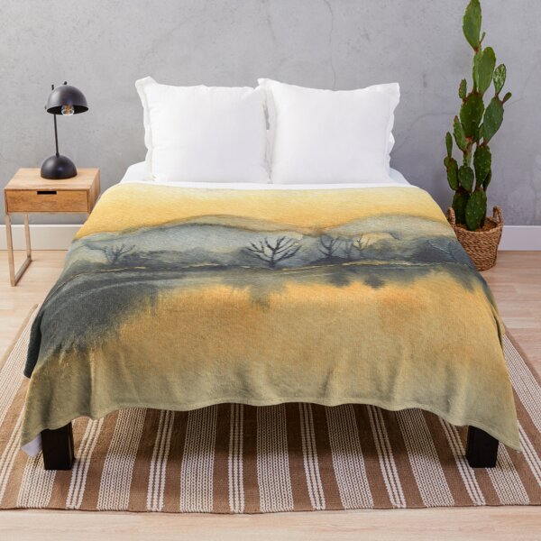 Item preview, Mountain Lake in Sunset designed and sold by The Elderberry Blossom.