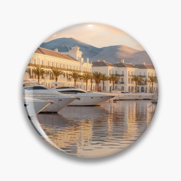 Item preview, Puerto Banús Marina: Early Morning Golden Light designed and sold by LSVart.