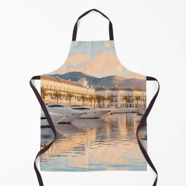 Item preview, Puerto Banús Marina: Early Morning Golden Light designed and sold by LSVart.