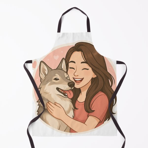 Item preview, Wolfdog & Woman: Cartoon Companions designed and sold by GoodyPaws.