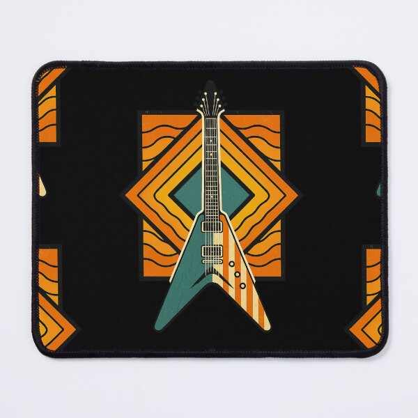 Item preview, Cubic Wave Collapse – Metal V-Guitar Geometric Art designed and sold by DireBlaze.