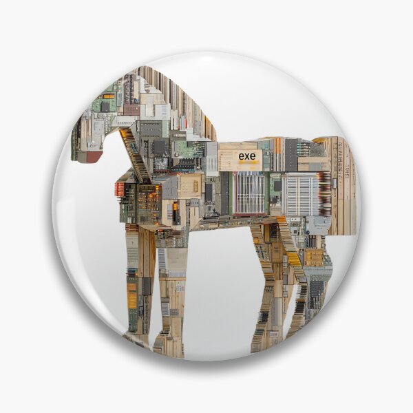 Item preview, Trojan Horse Made of Computer Parts – Modern Malware Art designed and sold by Alphakenon.