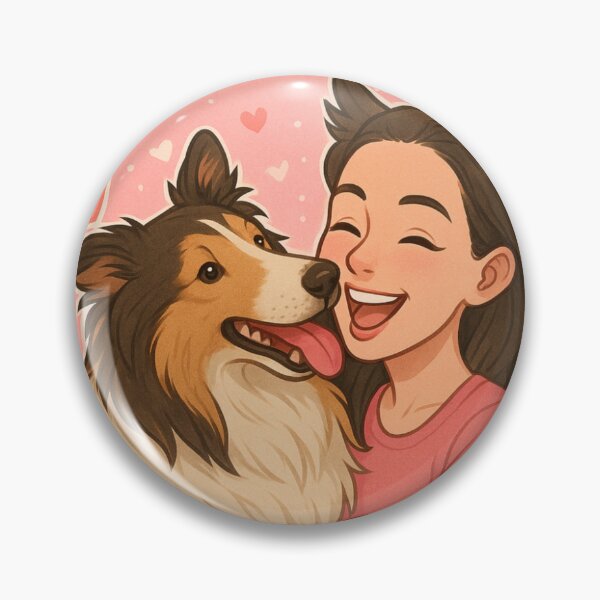 Item preview, Grace & Loyalty: Woman with Rough Collie Cartoon designed and sold by GoodyPaws.
