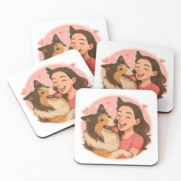 Item preview, Grace & Loyalty: Woman with Rough Collie Cartoon designed and sold by GoodyPaws.