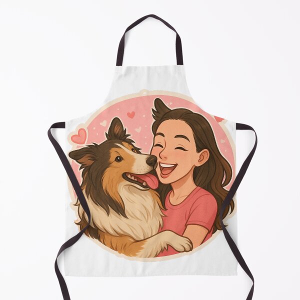 Item preview, Grace & Loyalty: Woman with Rough Collie Cartoon designed and sold by GoodyPaws.