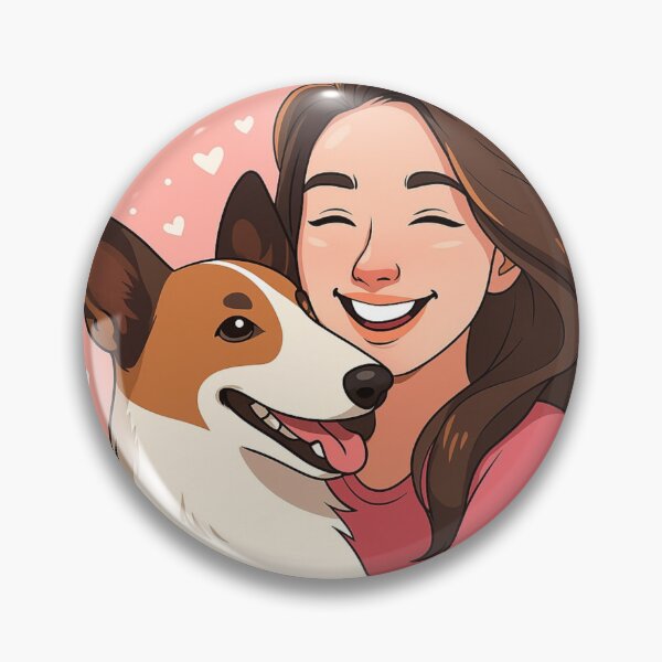 Item preview, Elegant Duo: Woman & Smooth Collie Cartoon designed and sold by GoodyPaws.