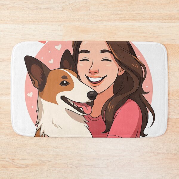 Item preview, Elegant Duo: Woman & Smooth Collie Cartoon designed and sold by GoodyPaws.