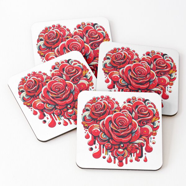 Item preview, Heart of Roses - Vibrant Floral Love Illustration designed and sold by HustleBossLady247.