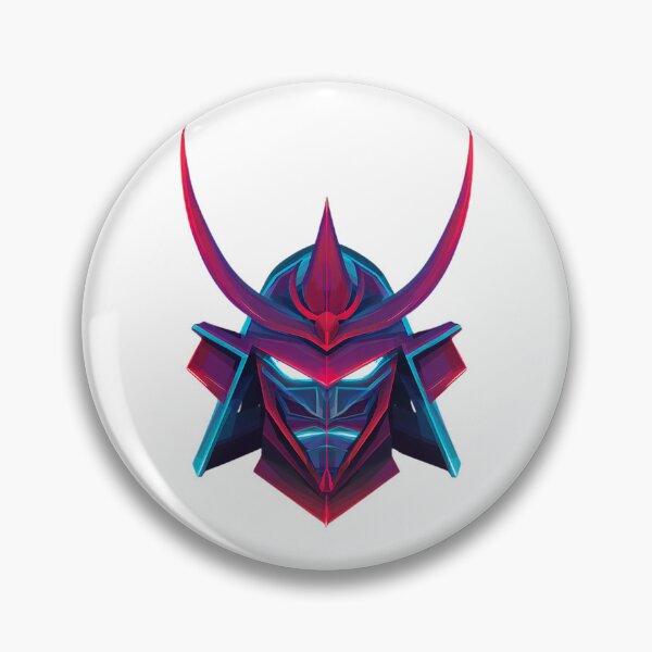 Item preview, Cyber Samurai Helmet – Neon Glowing Warrior Mask designed and sold by Alphakenon.