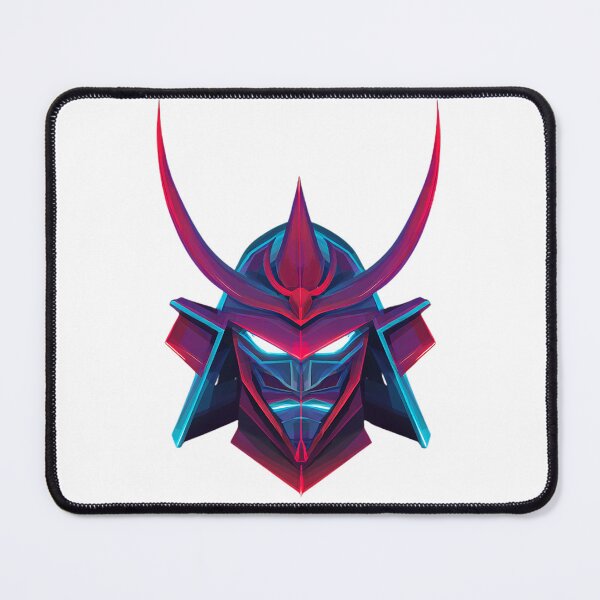 Item preview, Cyber Samurai Helmet – Neon Glowing Warrior Mask designed and sold by Alphakenon.