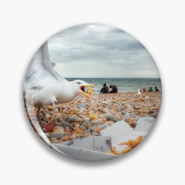 Item preview, Brighton Seagull Chips Attack - "Thieves of the Sea" by heidiannemorris © designed and sold by FOLK ART FUSION by heidiannemorris.