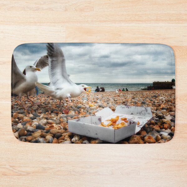 Item preview, Brighton Seagull Chips Attack - "Thieves of the Sea" by heidiannemorris © designed and sold by FOLK ART FUSION by heidiannemorris.